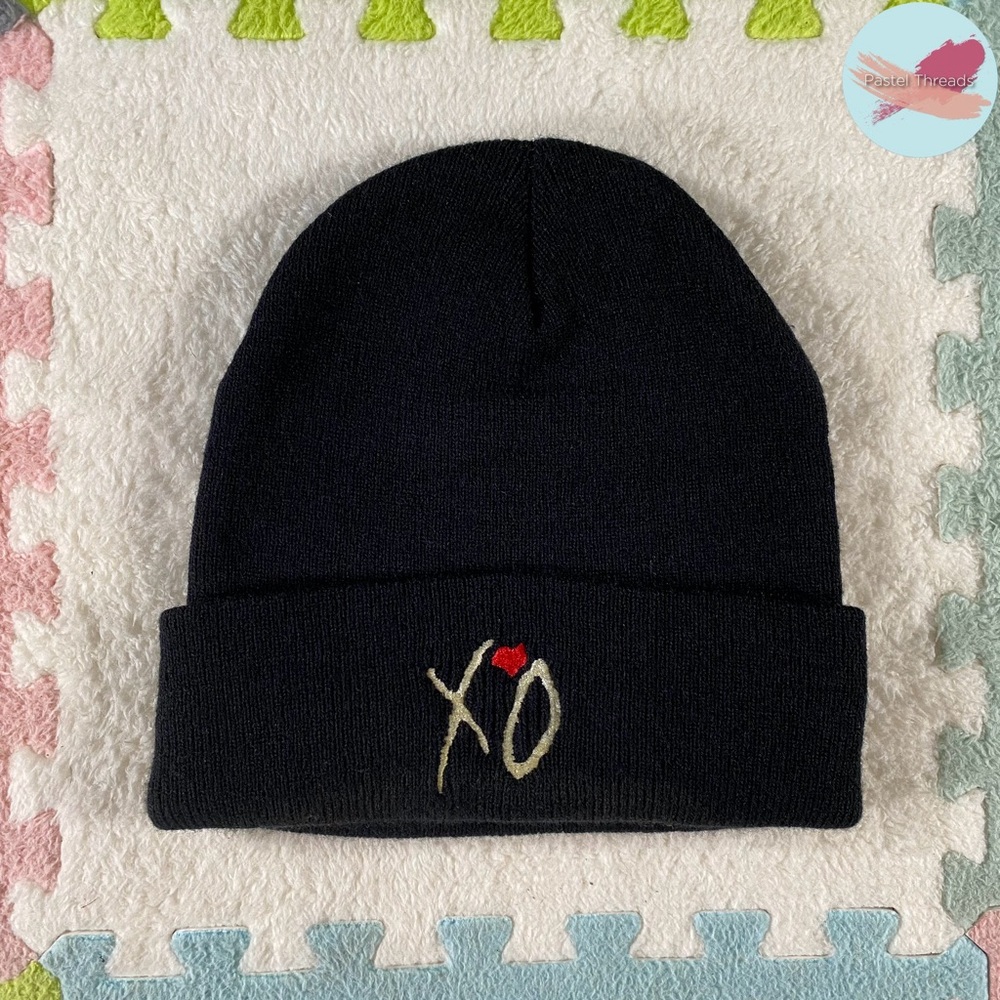 The Weeknd “XO” Knitted Black Beanie